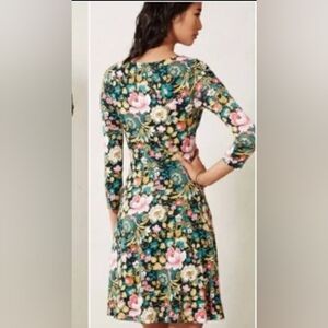 Anthropologie Lilka Twist Floral Long Sleeve Dress Large